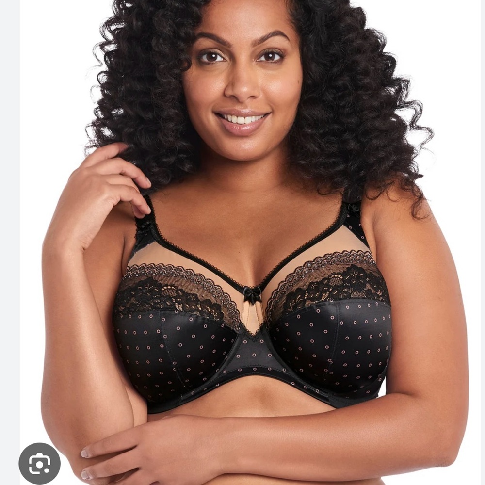 Goddess Black and Tan Lace Bra
